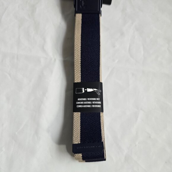 Under Armour Golf Webbing Belt Men One Size Fits Most Logo Buckle Blue Tan NEW - Picture 3 of 4